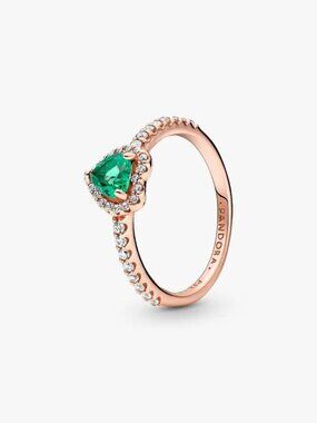 Pandora Sparkling Elevated Heart Ring